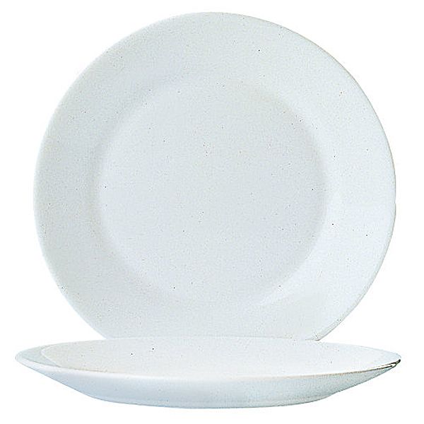 Arcoroc 22522 Restaurant White 93/8" Plate 24 / CS Wasserstrom