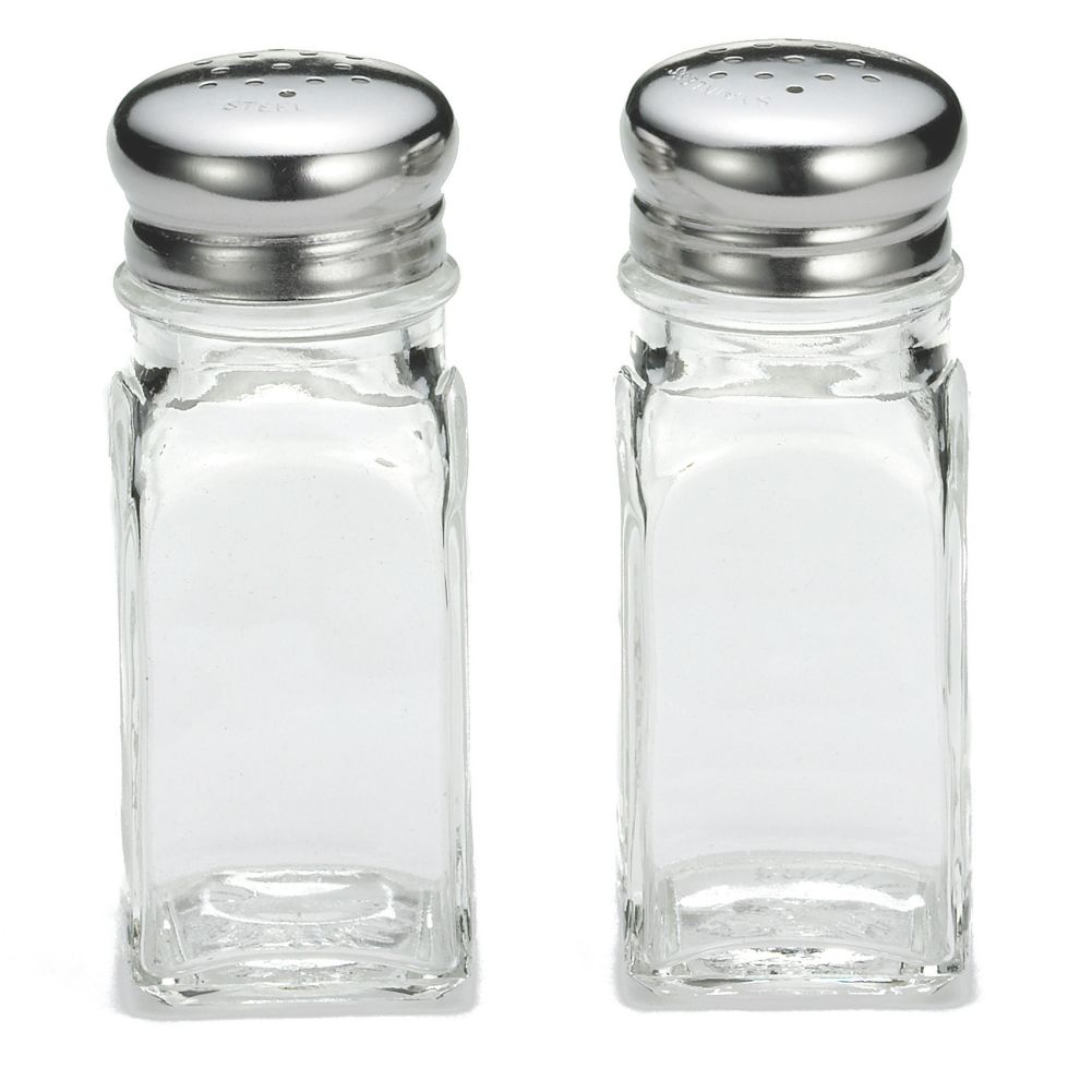 TableCraft 154S&P-1 Glass 2 Oz. Salt / Pepper Shakers - Dozen