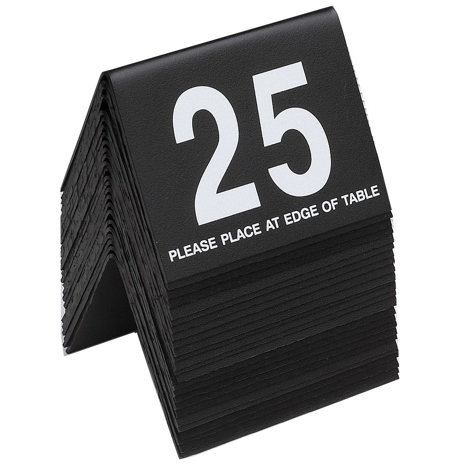 Cal-Mil 234-1-13 No. 26 - 50 Black Number Tent With White Numbers