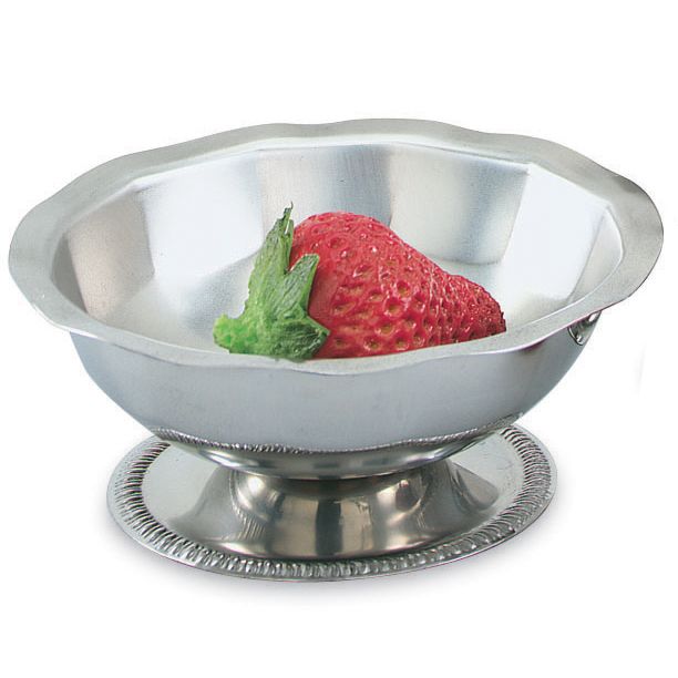 Vollrath 48015 5 Ounce S/S Gadroon Base/Scalloped Edge Paneled Dish