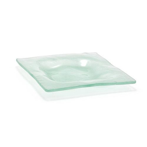 FOH DAP003FRG23 Arctic 6" Square Frosted Glass Plate - 12 / CS