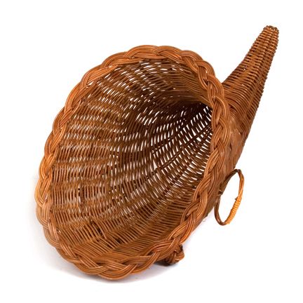 Willow Specialties 011 5 Fern Cornucopia Basket Wasserstrom