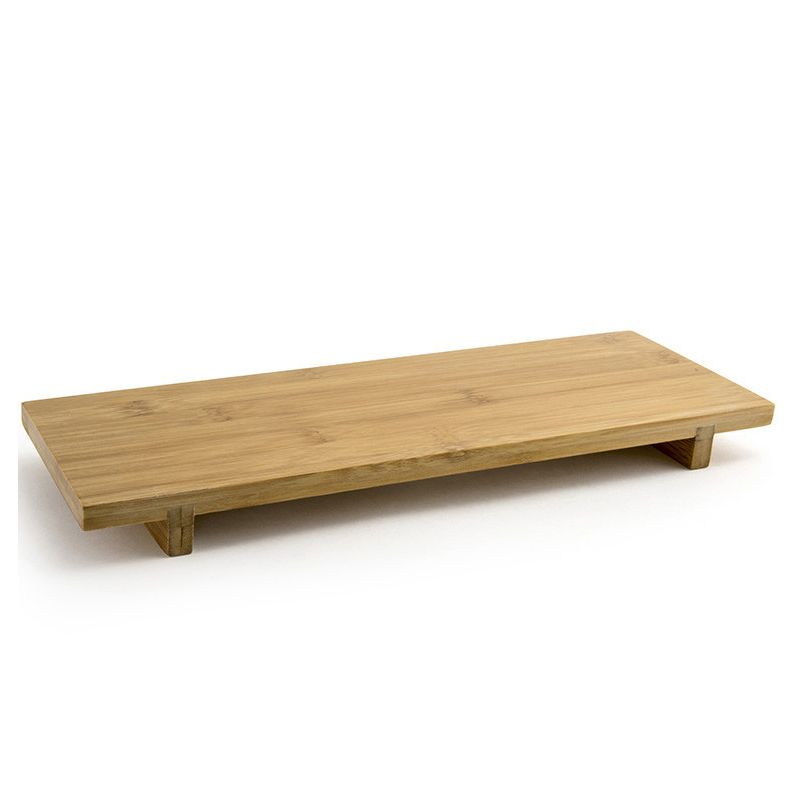 FOH RTR007BBB12 B3 Rectangle Footed Bamboo Tray - 6 / CS