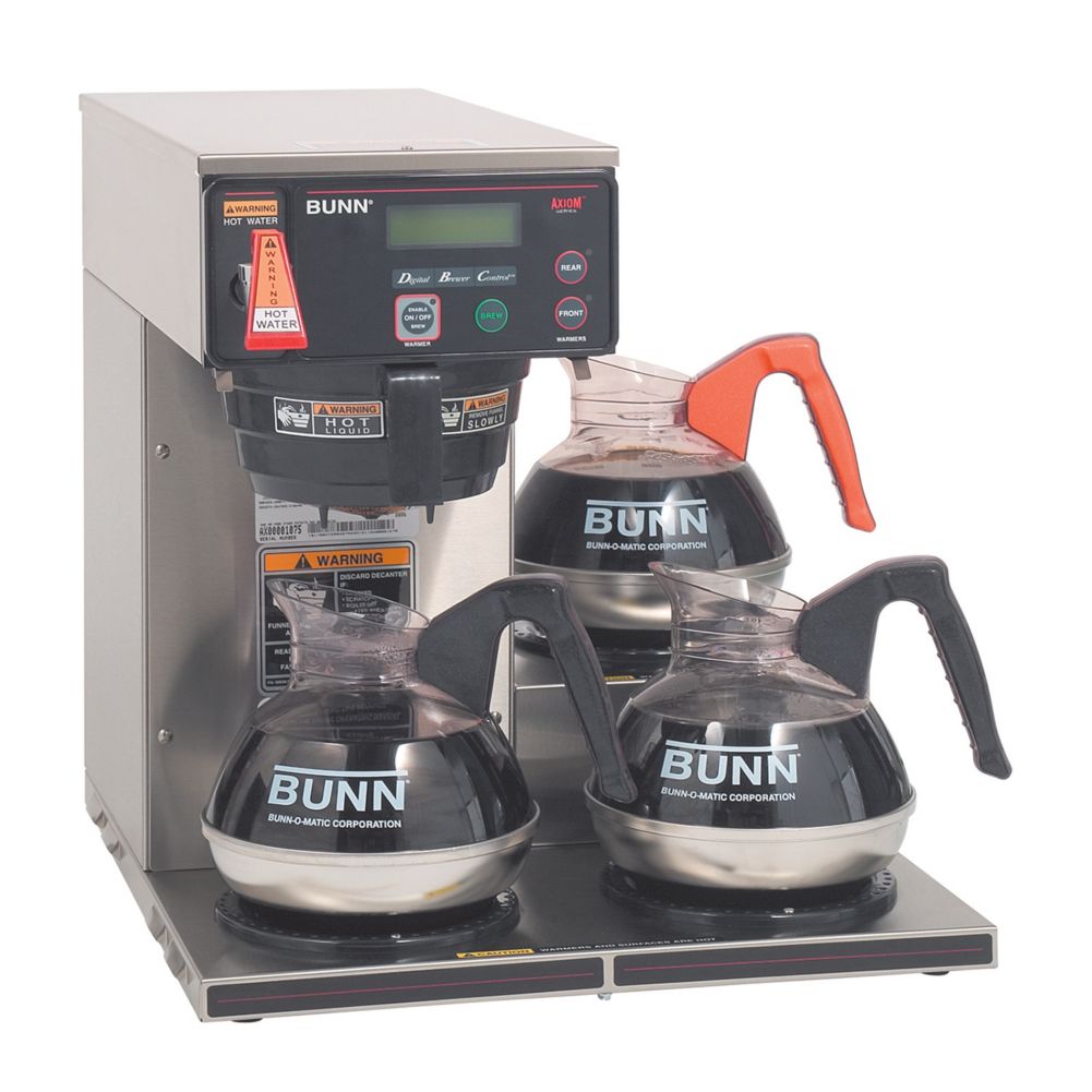 BUNN® 38700.0002 AXIOM 200 Oz. Coffee Brewer with 3 Lower Warmers