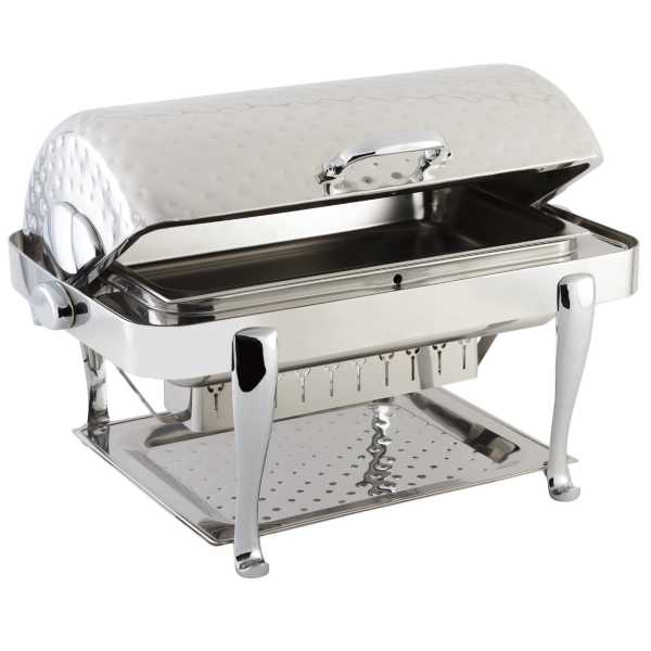 Bon Chef 19040CHH Elite Hammered Stainless 2 Gal Chafer w/ Roman Legs
