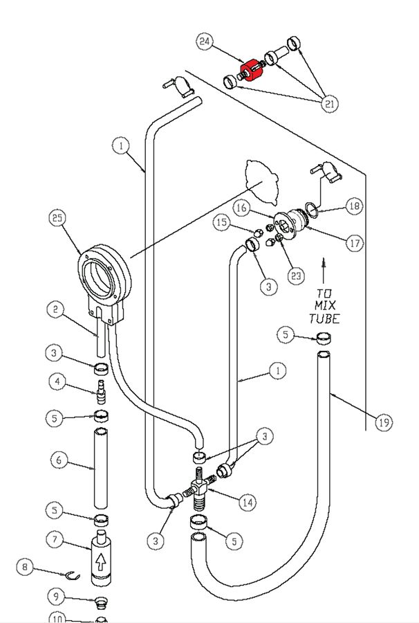 Red Air Line Check Valve | Wasserstrom