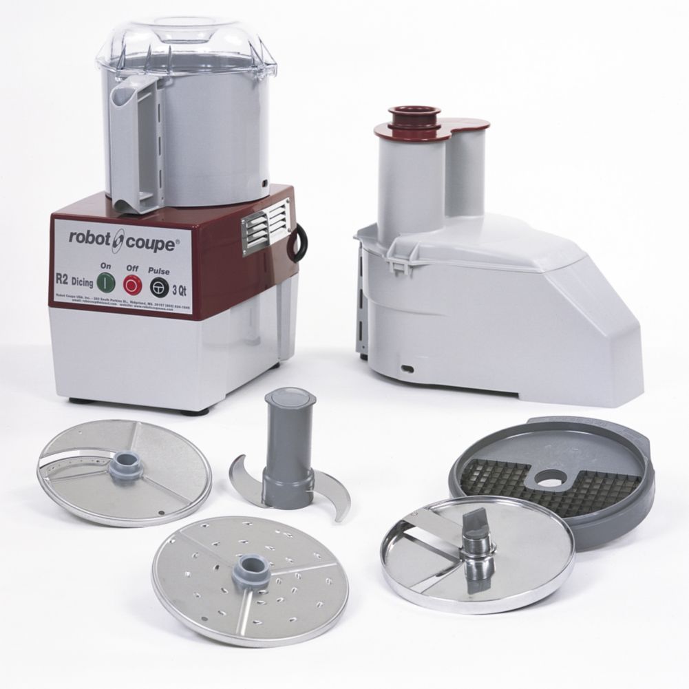 Robot Coupe® R 2 DICE Food Processor with 3 Qt Bowl Attachment