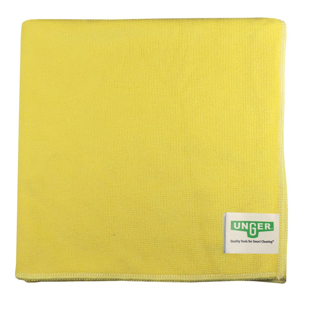 Unger® MC40J MicroWipe™ Light Duty Yellow Microfiber Cloth