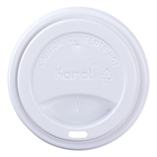 Darling Food Service Traveler! White Dome Lid f/ Hot Cups - 1000 / CS"