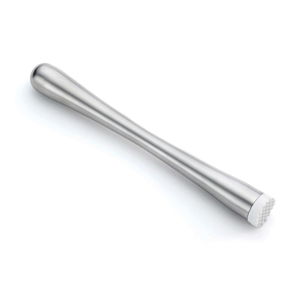 TableCraft® H4258 S/S 8.75" Muddler with Plastic Tip Wasserstrom