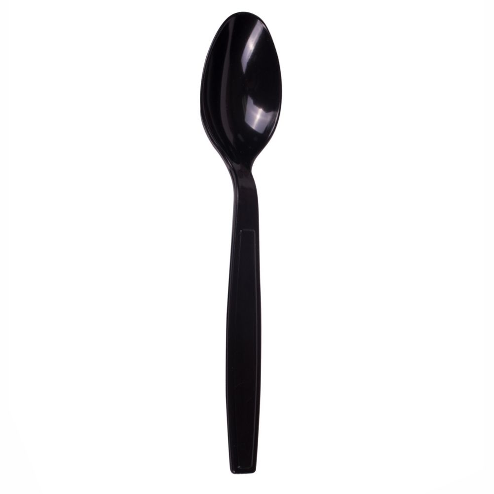 Darling Food Service Black Heavy Weight Teaspoon - 1000 / CS