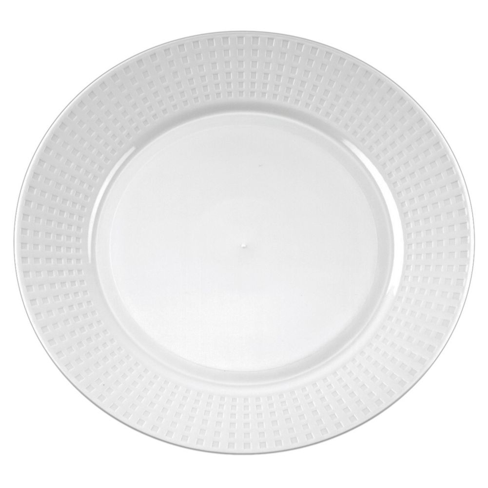 EMI Yoshi® EMI-MJP10-WH Plastic 10-1/4" Dinner Plate - 120 / CS