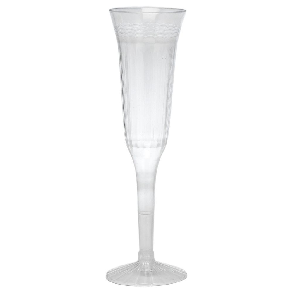5 oz 2 Piece Clear Plastic Champagne Flute lot of 120