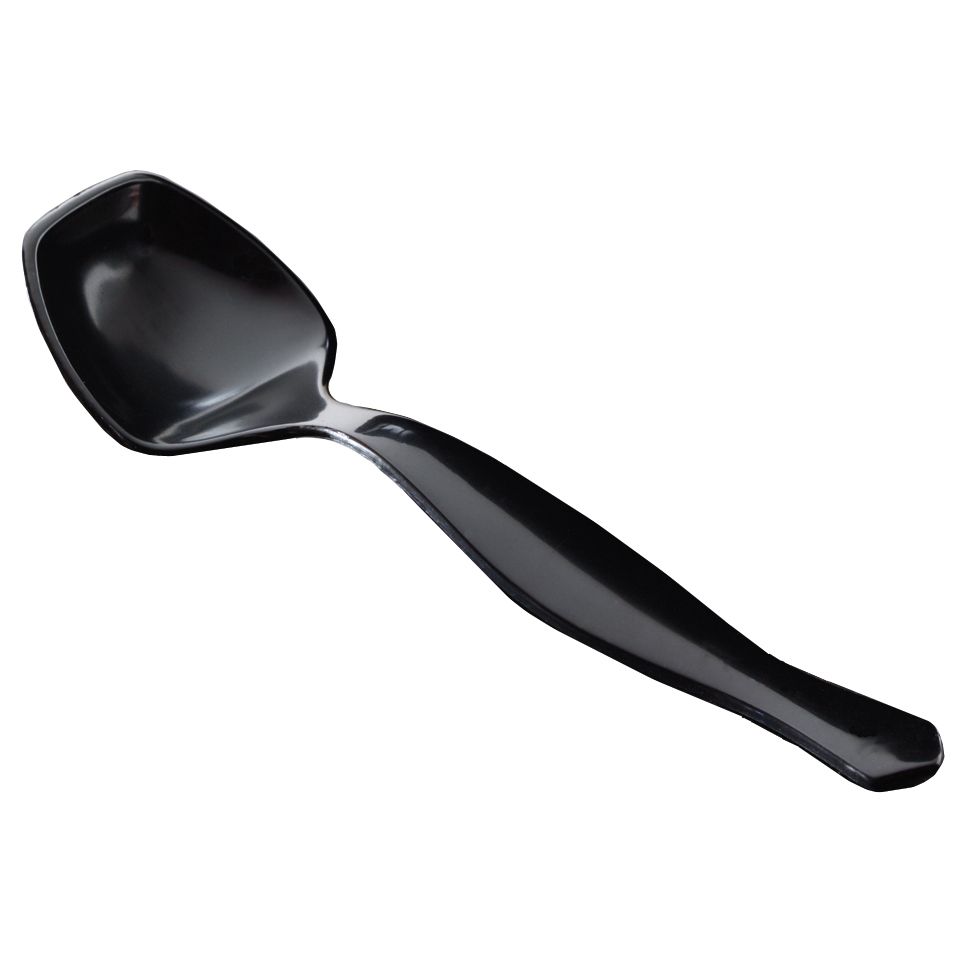 EMI Yoshi® EMI-102-BLK Black Plastic Spoon - 144 / CS