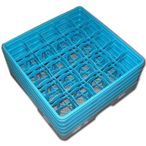 Raburn Blue 25-Compartment Beer Rack | Wasserstrom