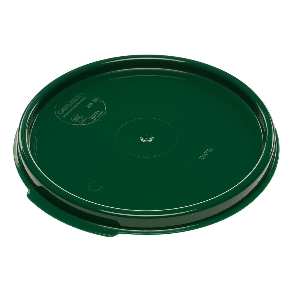 Carlisle 1077108 StorPlus 2/4 Qt. Round Forest Green Container Lid