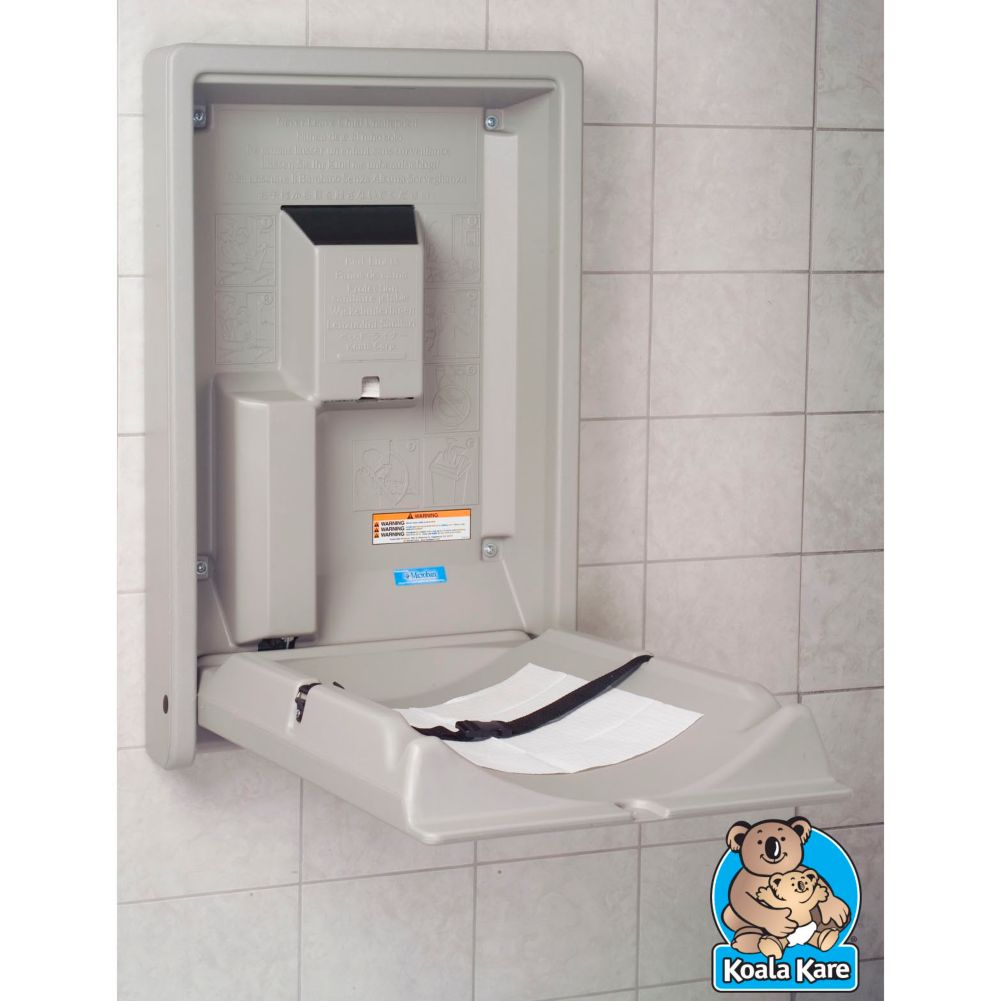 Koala Kare KB10101 Gray Vertical Baby Changing Station Wasserstrom