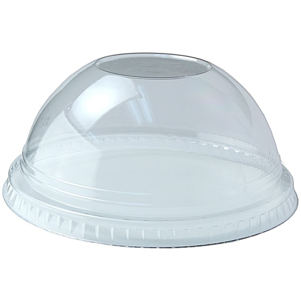 Fabri-Kal 9508060 Clear Plastic Dome Lid with No Hole - 1000 / CS