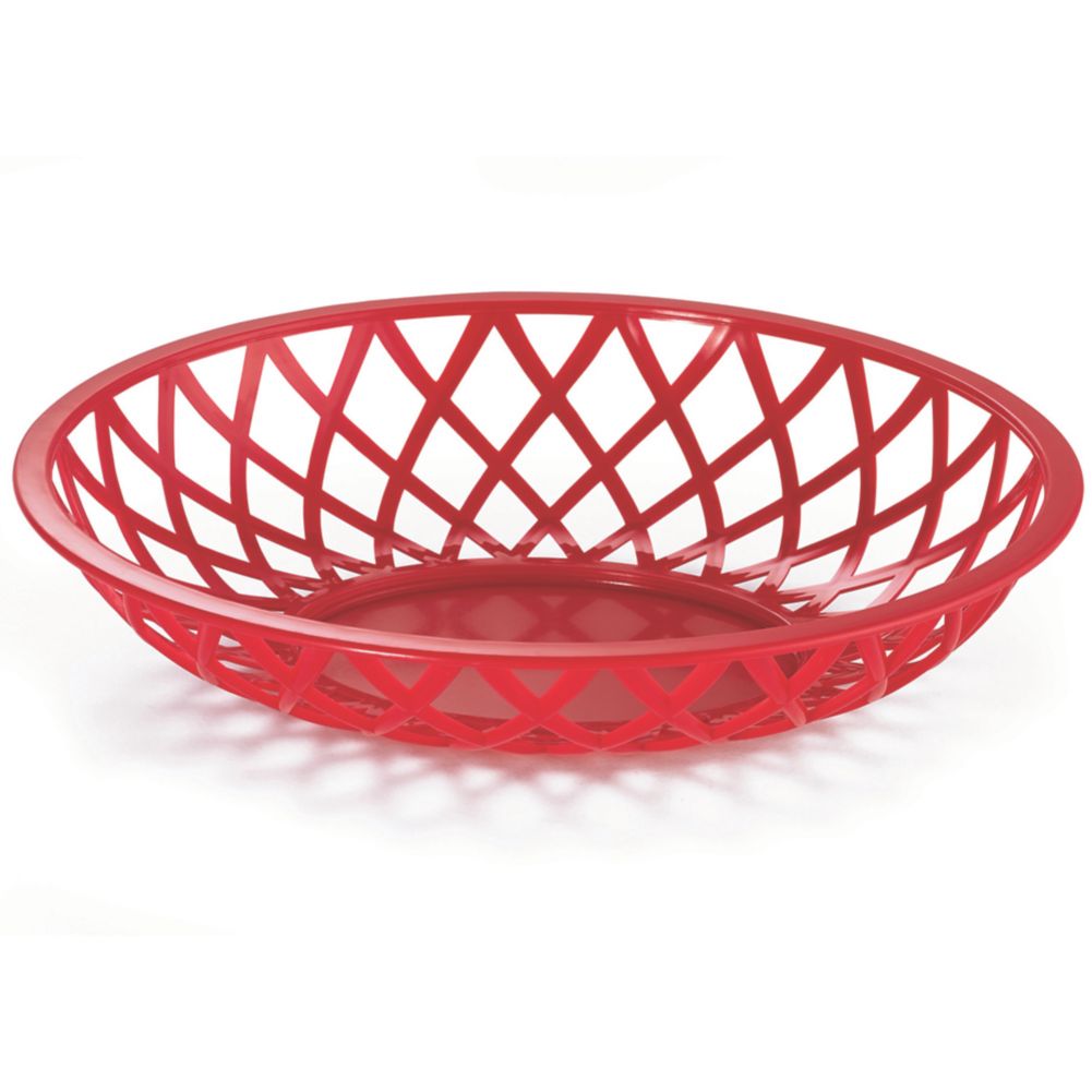 TableCraft 1072R Red Oval Basket - Dozen