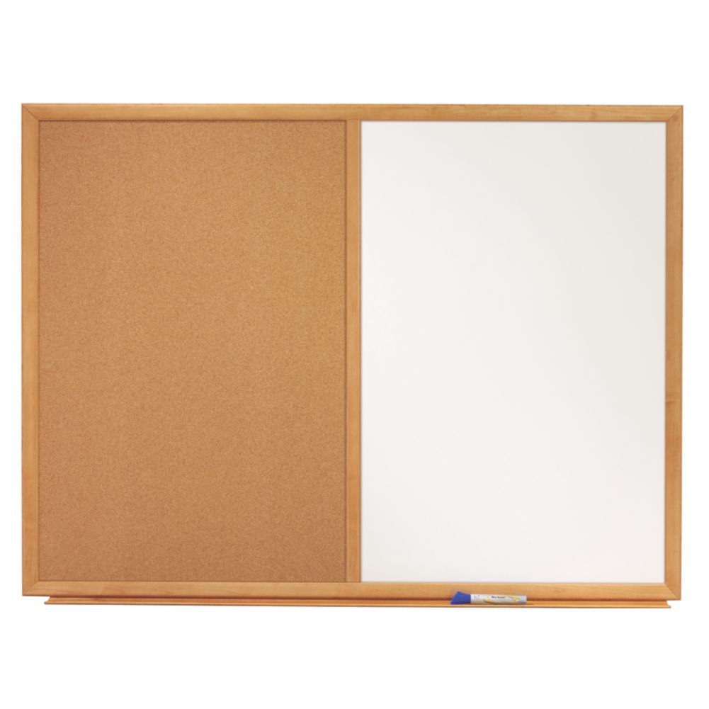 Quartet S553 Standard 3' x 2' Combo Dry Erase / Cork Bulletin Board