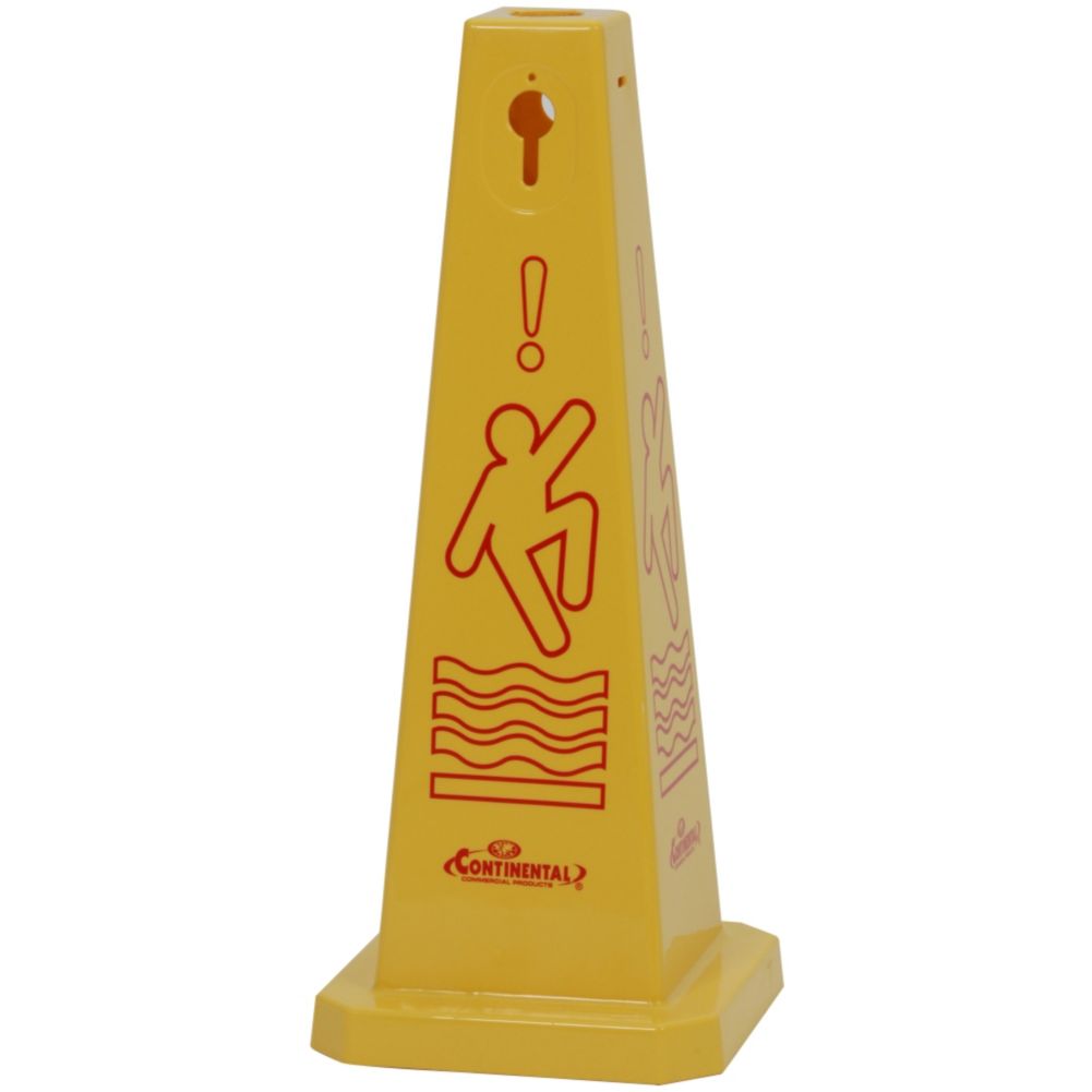 Continental 221YW 4-Sided "WET FLOOR" Sign