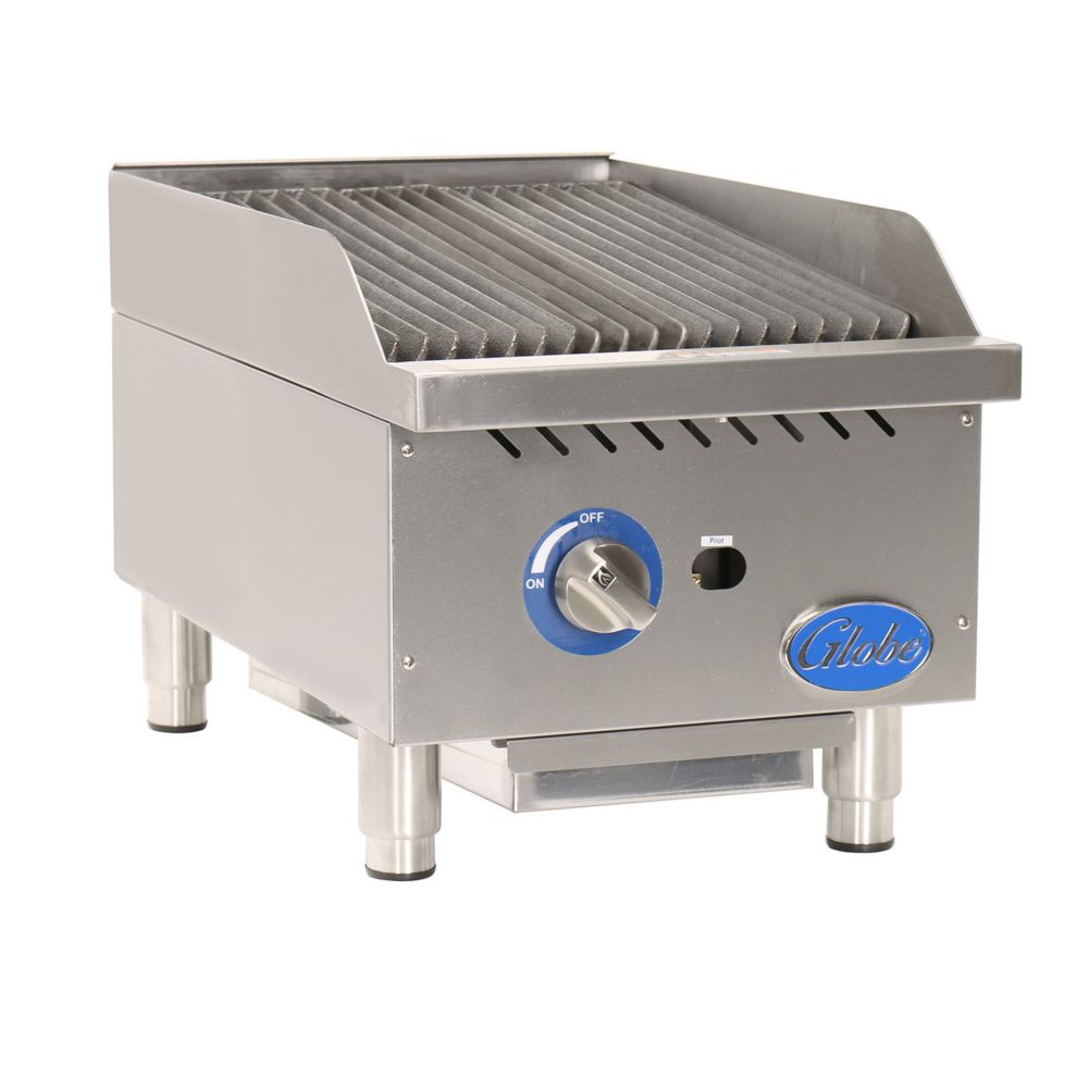 Globe Food GCB15G-SR Countertop 15" S/S Radiant Gas Charbroiler