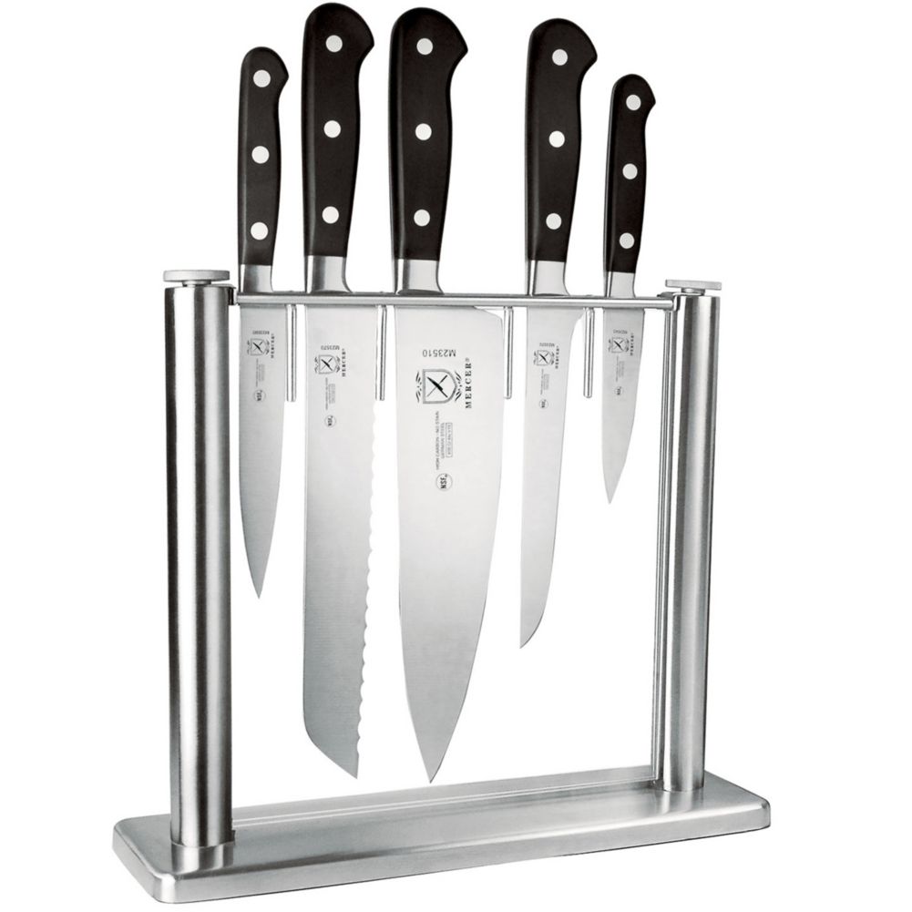 Mercer® M23500 Renaissance Stainless & Glass Knife Block Set