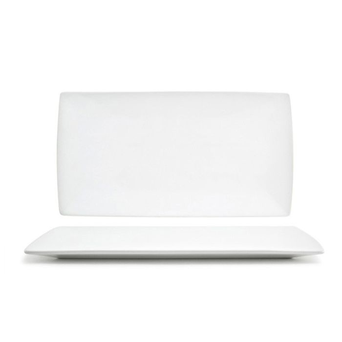 FOH DDP044WHP21 Canvas 13" x 7" White Plate - 4 / CS