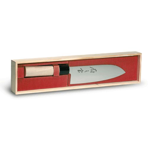 Mercer Culinary M24407 Asian Collection 7" Wood Santoku Knife