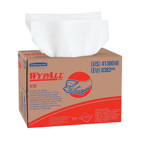 Kimberly Clark 41300 WypAll X70 Workhorse Disposable Rags - 152 / CS ...