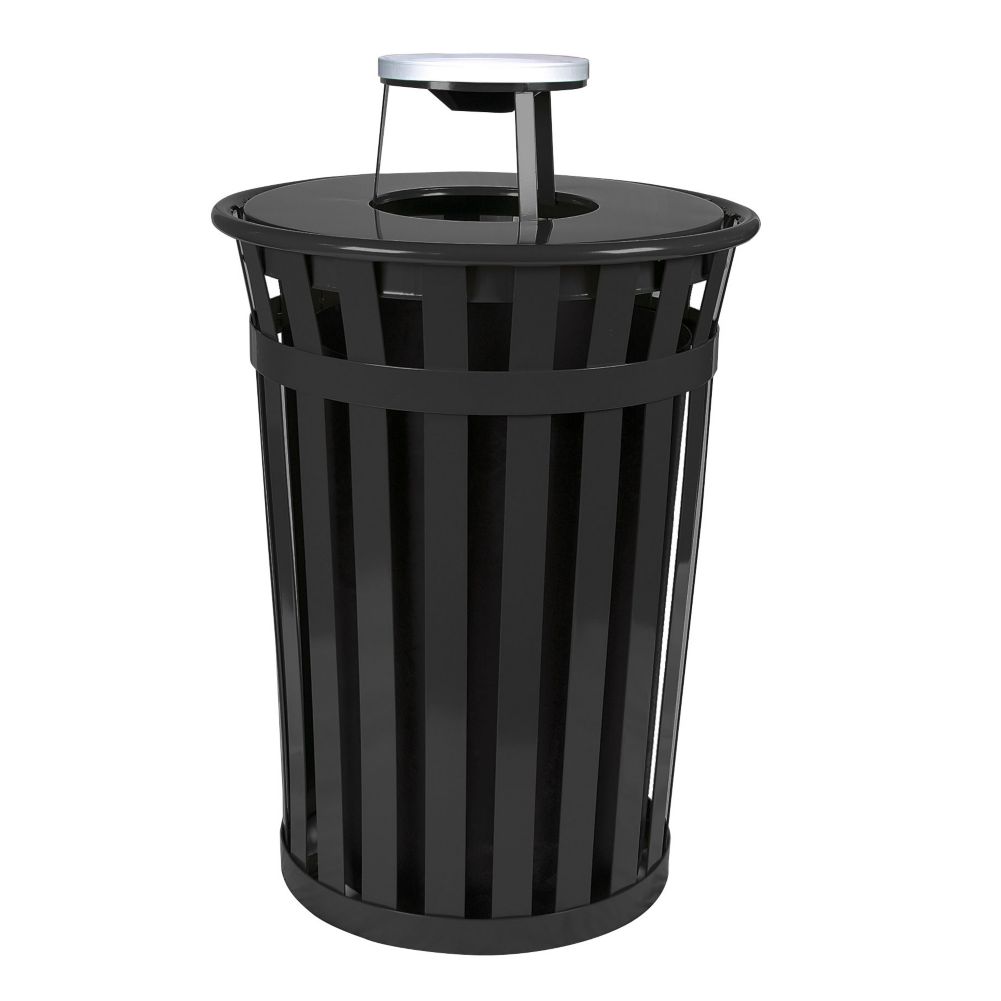 Witt M3601-AT-BK Oakley 36 Gallon Waste Receptacle with Ash Urn