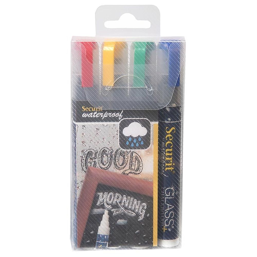 American Metalcraft SMA510V4 Small Tip Assorted Chalk Markers - 4 / PK
