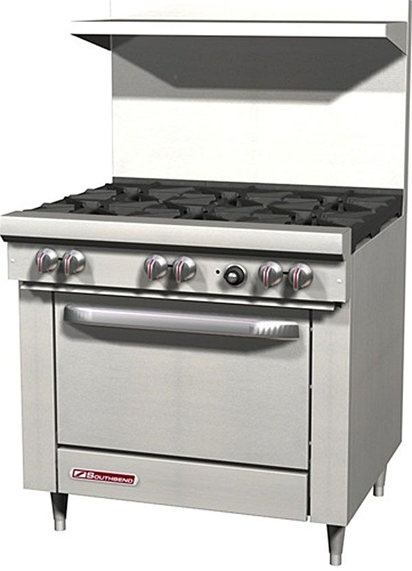 Southbend S36D 6 Burner 36" Gas Range with Oven Wasserstrom