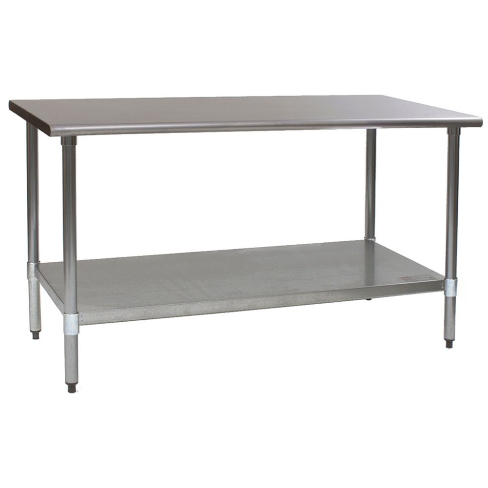 Eagle® Foodservice T3060B-1X S/S Top 30 x 60" Work Table