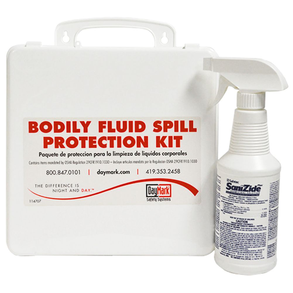 DayMark 114708 Refillable Bodily Fluid Spill Kit With 16 Oz. Sanizide