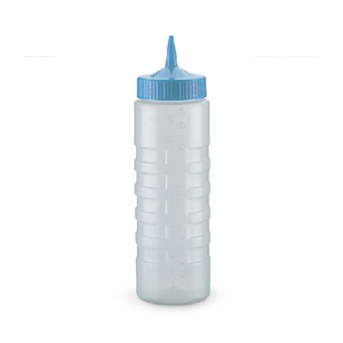 Traex 2808-1344 Clear 8 Ounce Squeeze Bottle with Blue Top