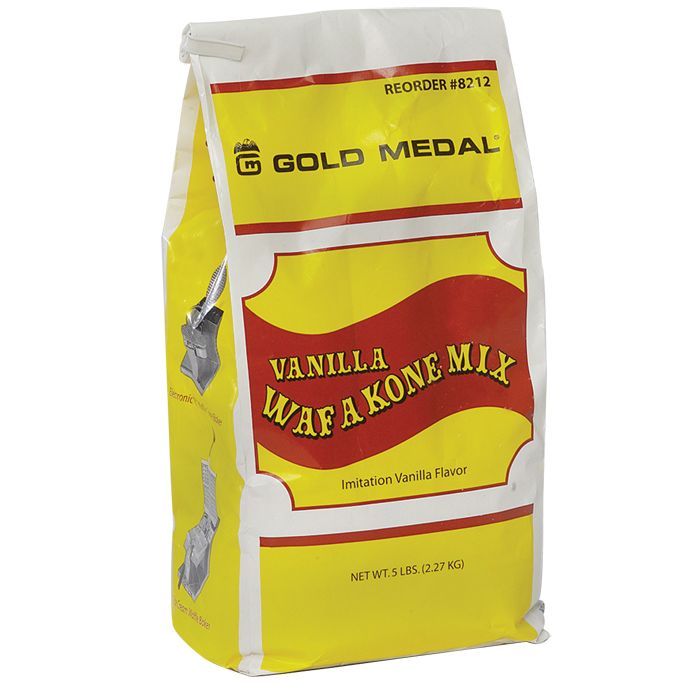 Gold Medal® 8212 Vanilla Waf-a-Kone Bag Waffle Cone Mix - 6 / CS