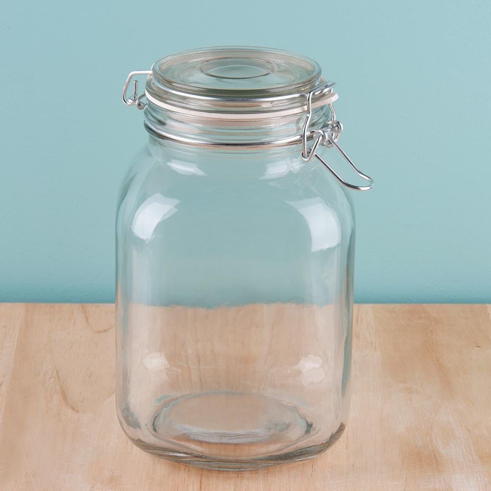 Anchor Hocking 98785 Hermes 67 Oz. Glass Jar with Clamp Lid 4 / CS