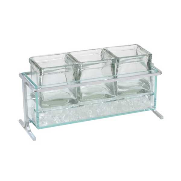 Cal-Mil 1806-5-39 Silver Iron Iced Condiment Display