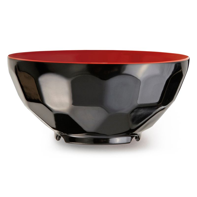 G.E.T. RB-122-RB Fuji Red / Black 11 Ounce Cereal Bowl - Dozen