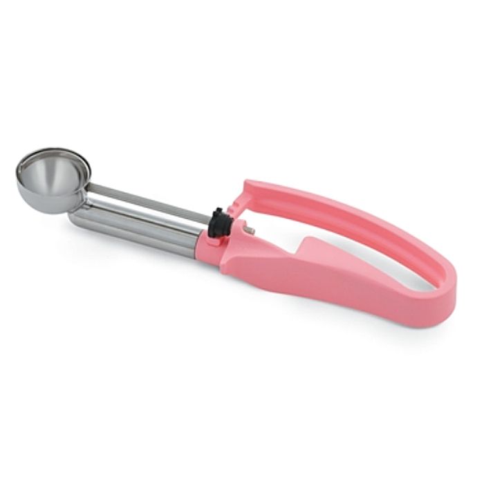 Vollrath 47379 S/S .54 Oz / #60 Squeeze Disher w/ Pink Extended Handle