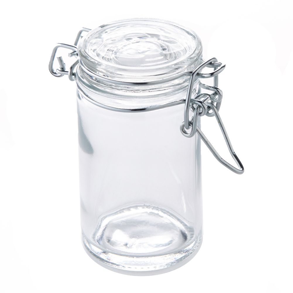 American Metalcraft HMMJ2 2.5 Oz. Mini Mason Jar with Hinged Lid Omega