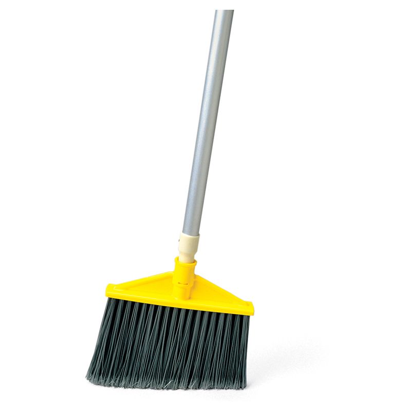 Rubbermaid FG638500GRAY Gray Angled Broom with Aluminum Handle