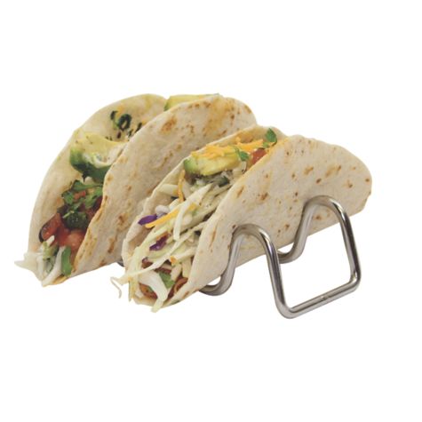 Tablecraft TRSP34 Stainless Steel Taco Taxi Server Holds 3-4 Tacos 