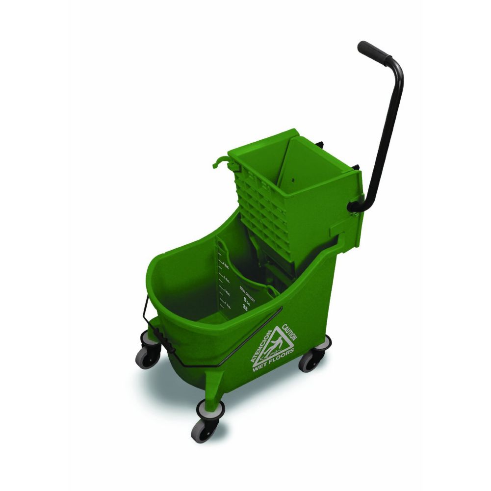 OCedar 6980 Green 2 Compartment Combo Mop Bucket Wasserstrom