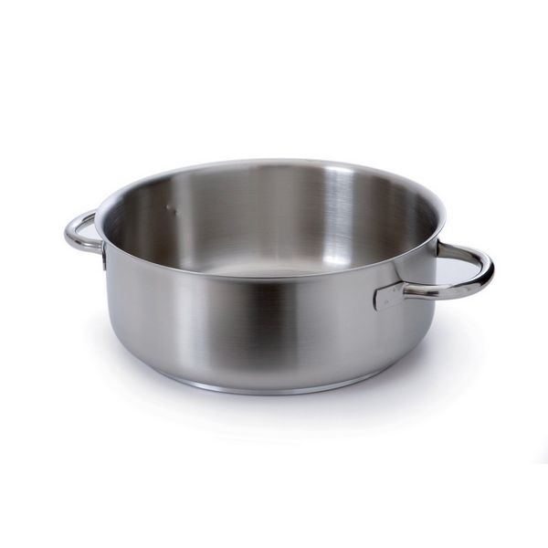 Mauviel 5937.4 M'Basic Stainless Steel 20 Qt. Rondeau Pan | Wasserstrom