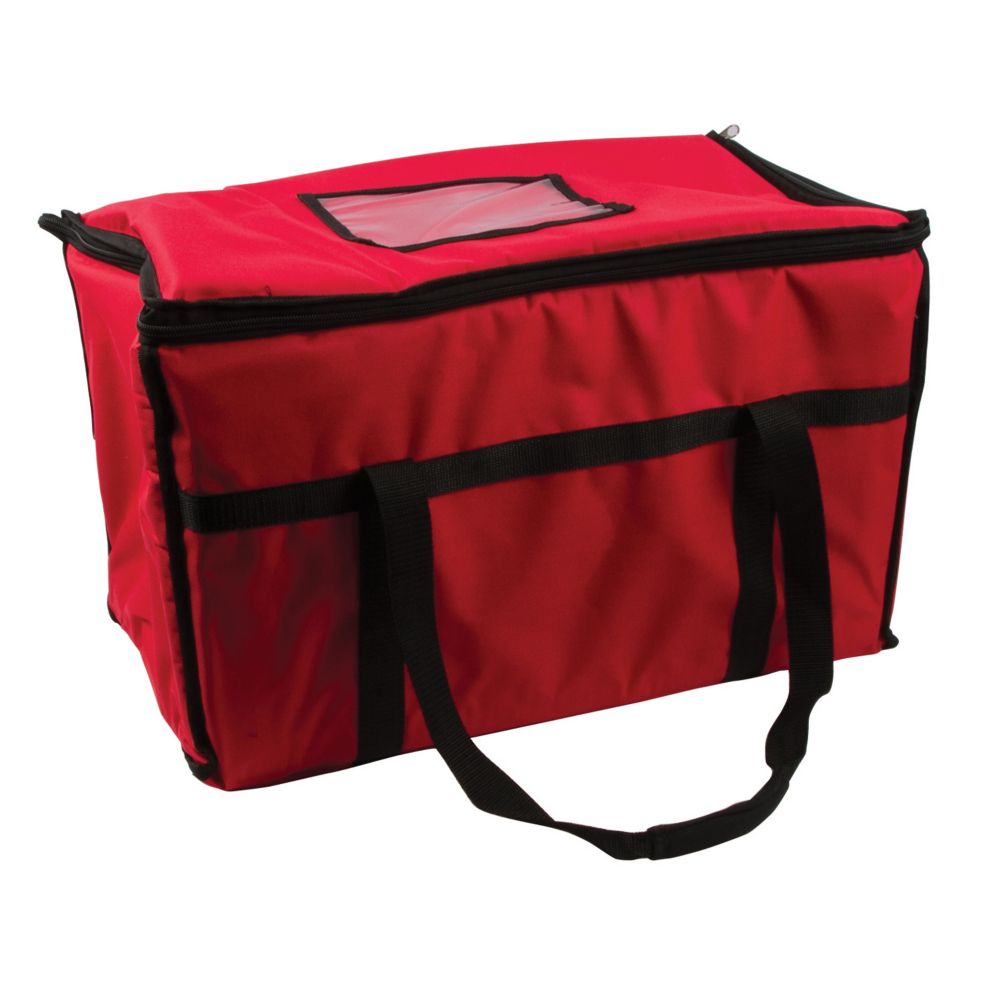 San Jamar FC2212-RD Red 12 x 22" Insulated Food / Pizza Carrier