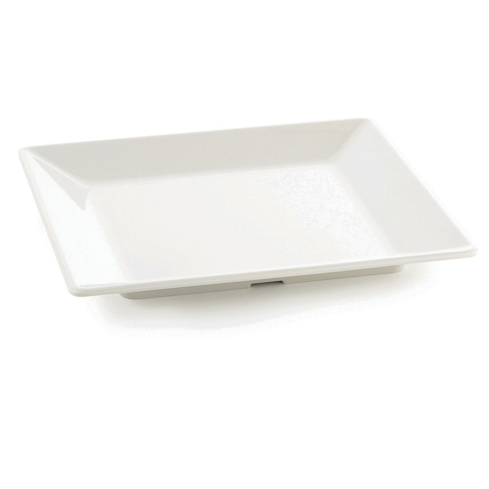 TableCraft M1414 Frostone Collection White Melamine 14" Square Tray