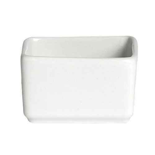 Varick 6900E422 Cafe Porcelain 2.25 Oz. Square Ramekin 36 / CS