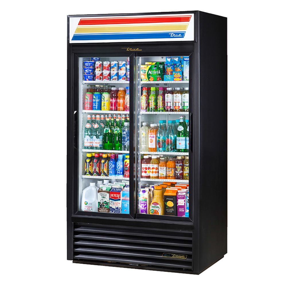 True GDM 37 HC LD Black 37 Cu Ft Refrigerated Merchandiser Wasserstrom